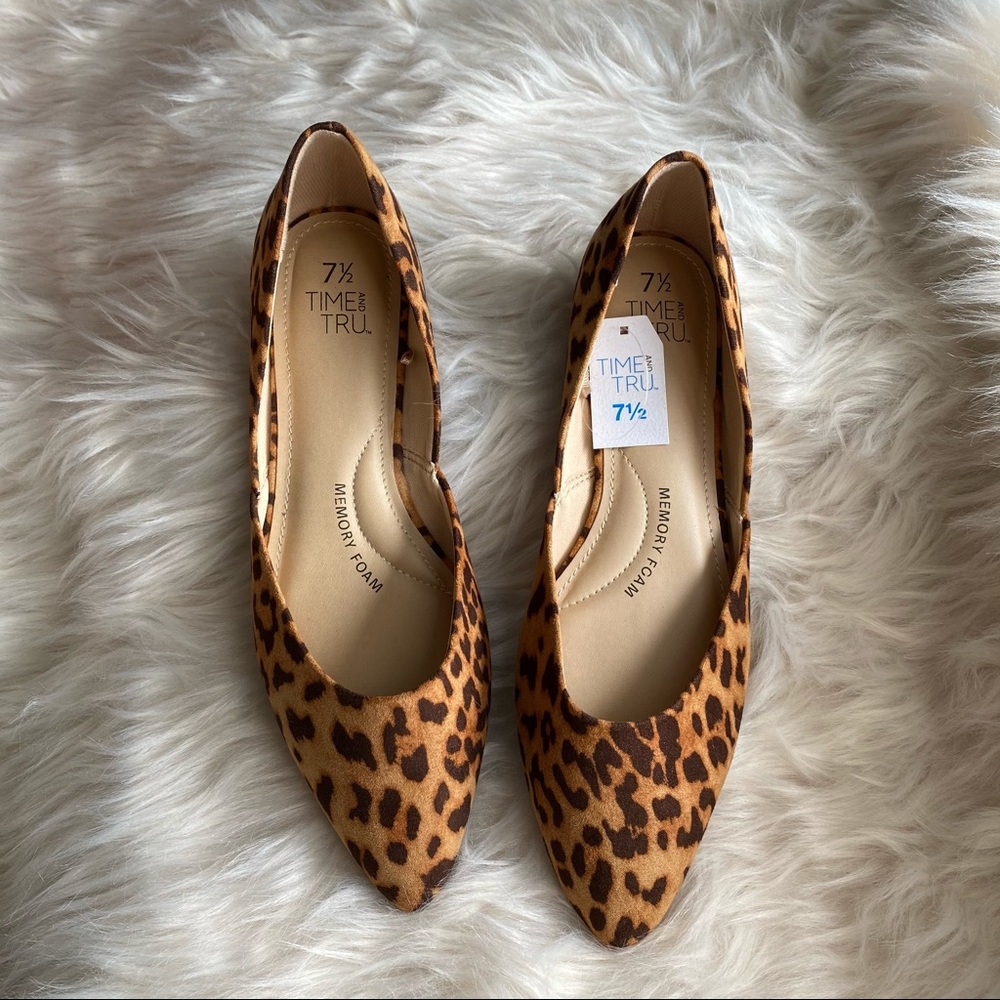 ***5 for $25***  Time and Tru Flats - Leopard Prints, Size 7 1/2